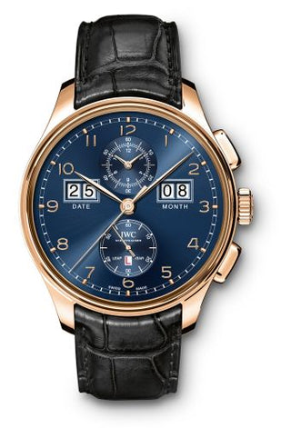 IWC - IW3972-04  Portugieser Perpetual Calendar Digital Date-Month Edition "75th Anniversary" Red Gold / Blue