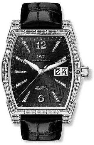 IWC - IW4523-31  Da Vinci Automatic Midsize White Gold / Baguette / Black