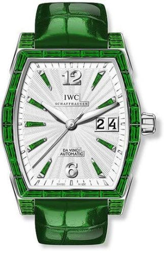 IWC - IW4523-35  Da Vinci Automatic Midsize White Gold / Emerald / Silver