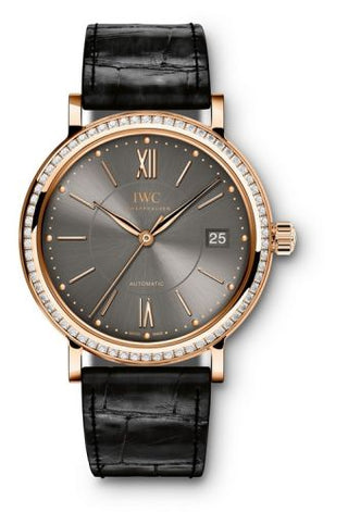 IWC - IW4581-08  Portofino Automatic 37 Red Gold / Diamond / Ardoise