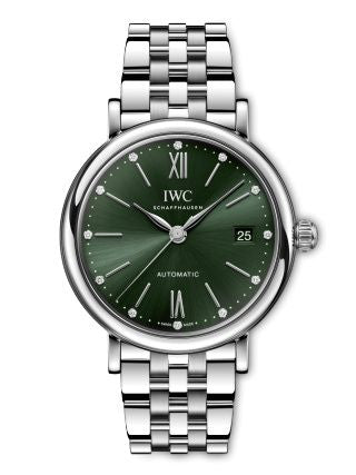 IWC - IW4586-02  Portofino Automatic 37 Stainless Steel / Green / Bracelet