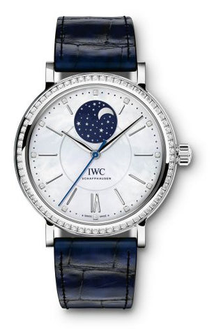 IWC - IW4590-01  Portofino Automatic Moon Phase 37 Stainless Steel / Diamond / MOP