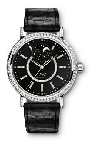 IWC - IW4590-04  Portofino Automatic Moon Phase 37 White Gold / Diamond / Black