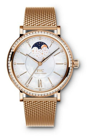 IWC - IW4590-05  Portofino Automatic Moon Phase 37 Red Gold / Diamond / MOP / Bracelet