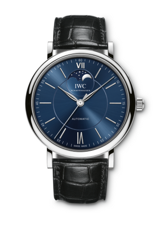 IWC - IW4594-02  Portofino Automatic Moonphase  Stainless Steel / Blue / Alligator