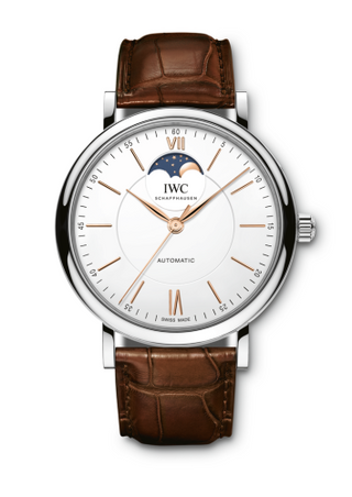 IWC - IW4594-01  Portofino Automatic Moonphase  Stainless Steel / Silver / Alligator