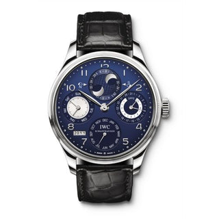 IWC - IW5021-21  Portugieser Perpetual Calendar 5021 White Gold / Blue