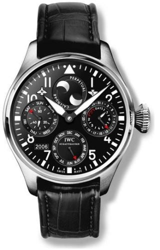 IWC - IW5026-02  Big Pilot Perpetual Calendar Stainless Steel / Black / Association Monegasque Contre Myopathie