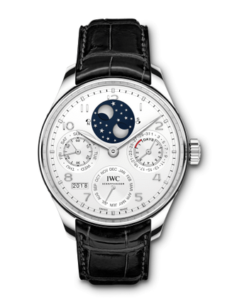 IWC - IW5034-06  Portugieser Perpetual Calendar Double Moon Platinum / Silver