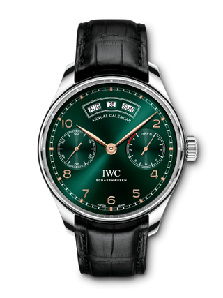 IWC - IW5035-10  Portugieser Annual Calendar Stainless Steel / Green / Middle East