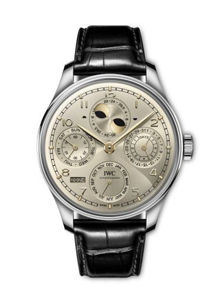 IWC - IW5037-04  Portugieser Perpetual Calendar 44 White Gold / Dune