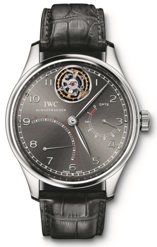 IWC - IW5044-01  Portuguese Tourbillon Mystère Rétrograde Platinum / Ardoise