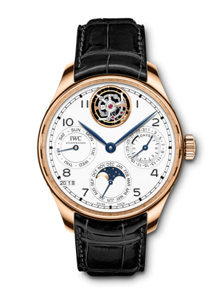 IWC - IW5045-01  Portuguese Perpetual Calendar Tourbillon Edition “150 Years” Red Gold / White