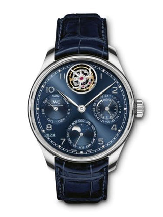 IWC - IW5045-06  Portuguese Perpetual Calendar Tourbillon Platinum / Blue