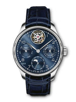 IWC Portugieser Tourbillon Rétrograde Chronograph Platinum / Blue (IW5045-06)