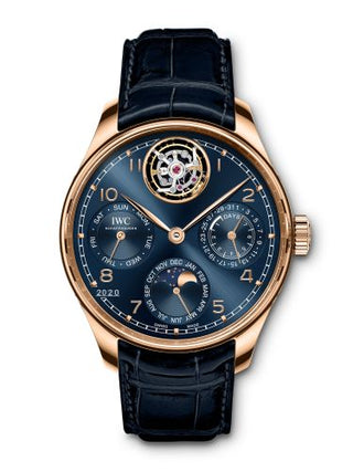 IWC - IW5045-04  Portuguese Perpetual Calendar Tourbillon Armor Gold / Blue / Boutique Edition