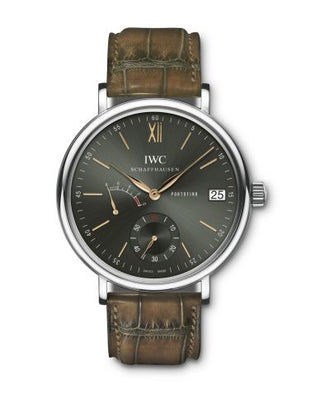 IWC - IW5101-17  Portofino Hand-Wound Eight Days Stainless Steel / Green / Harrods