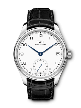 IWC - IW5102-12  Portugieser Hand-Wound Eight Days "150 Years" Stainless Steel / White