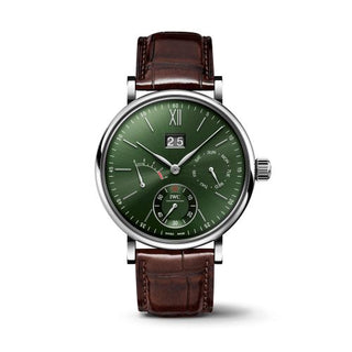 IWC - IW5162-05  Portofino Hand-Wound Day & Date Stainless Steel / Green