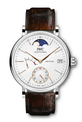 IWC - IW5164-01  Portofino Hand-Wound Eight Days Moonphase Stainless Steel / Silver