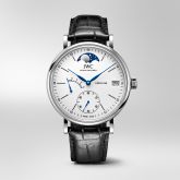 IWC - IW5164-06  Portofino Hand-Wound Eight Days Moonphase 150 Years Stainless Steel / White