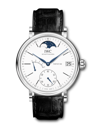 IWC - IW5164-06  Portofino Hand-Wound Eight Days Moonphase 150 Years Stainless Steel / White