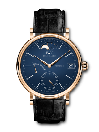 IWC - IW5164-07  Portofino Hand-Wound Eight Days Moonphase 150 Years Red Gold / Blue