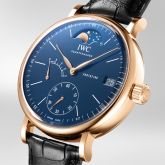 IWC - IW5164-07  Portofino Hand-Wound Eight Days Moonphase 150 Years Red Gold / Blue