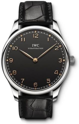 IWC - IW5703-02  Portugieser Hand-Wound Pure Classic Stainless Steel / Black