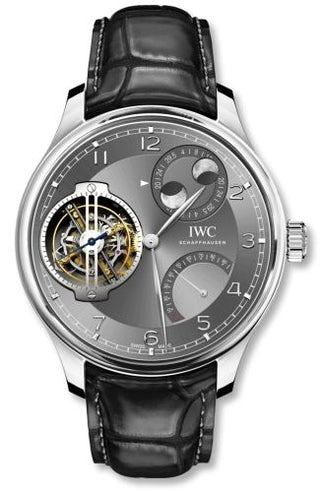 IWC - IW5901-02  Portugieser Constant-Force Tourbillon Double Moon Platinum / Ardoise