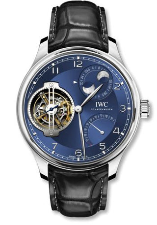 IWC - IW5901-03  Portugieser Constant-Force Tourbillon Double Moon Platinum / Blue