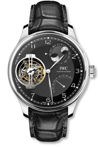 IWC - IW5901-04  Portugieser Constant-Force Tourbillon Double Moon Platinum / Black