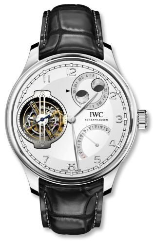 IWC - IW5901-05  Portugieser Constant-Force Tourbillon Double Moon Platinum / Silver