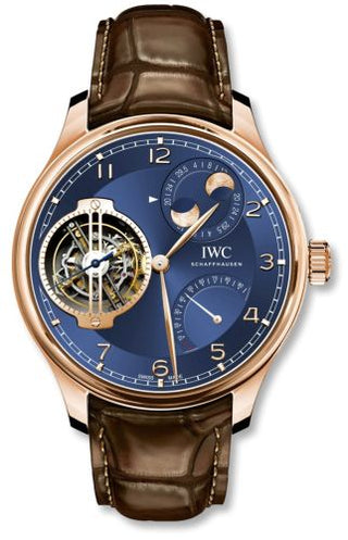 IWC - IW5901-06  Portugieser Constant-Force Tourbillon Double Moon Red Gold / Blue