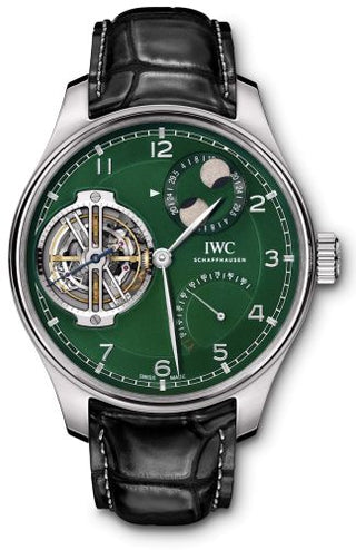 IWC - IW5901-10  Portugieser Constant-Force Tourbillon Double Moon Platinum / Green