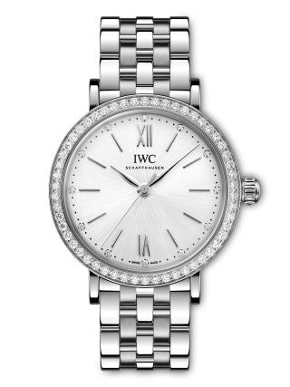 IWC - IW6576-01  Portofino 34 Stainless Steel - Diamond / Silver / Bracelet