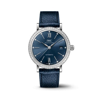 IWC - IW6586-02  Portofino Automatic 37 Stainless Steel - Diamond / Blue