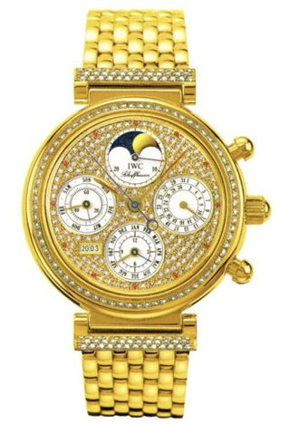 IWC - IW9253-05  Da Vinci Perpetual Yellow Gold / Diamond / Paved / German / Bracelet