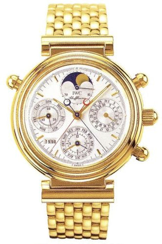 IWC - IW9254-01  Da Vinci Perpetual Rattrapante Yellow Gold / Silver / German / Bracelet