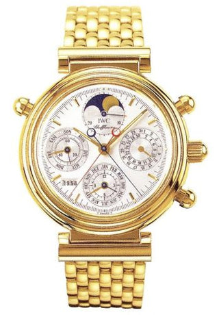 IWC - IW9254-04  Da Vinci Perpetual Rattrapante Yellow Gold / Silver / French / Bracelet