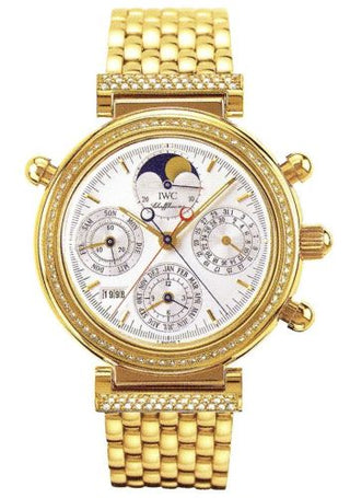 IWC - IW9255-01  Da Vinci Perpetual Rattrapante Yellow Gold / Diamond / Silver / German / Bracelet