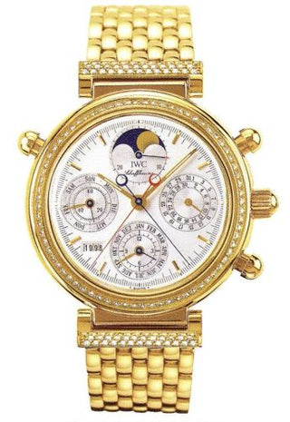 IWC - IW9255-03  Da Vinci Perpetual Rattrapante Yellow Gold / Diamond / Silver / English / Bracelet