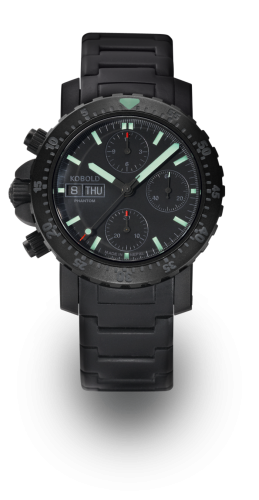 Kobold - KN 321866-1  Phantom Black Ops Chronograph DLC / Black / Bracelet