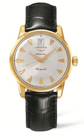 Longines - L1.611.6.72.4  Conquest Heritage Yellow Gold