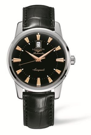 Longines - L1.645.4.52.4  Conquest Heritage 40mm Black Dial