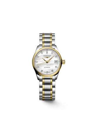 Longines - L2.128.5.87.7  Master Collection Date 25.5 Stainless Steel - Pink Gold / MOP / Bracelet