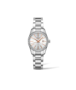 Longines - L2.286.0.72.6  Conquest Classic Quartz 29.5 Stainless Steel - Diamond / Silver