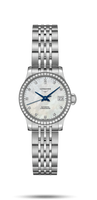 Longines Record 26mm Stainless Steel / Diamond / MOP-Diamond / Alligator (L2.320.0.87.6)