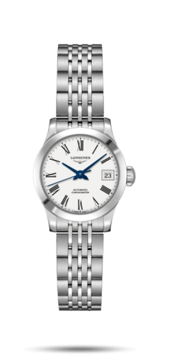 Longines - L2.320.4.11.6  Record 26mm Stainless Steel / White-Roman / Bracelet