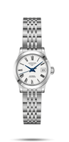 Longines Record 26mm Stainless Steel / White-Roman / Alligator (L2.320.4.11.6)